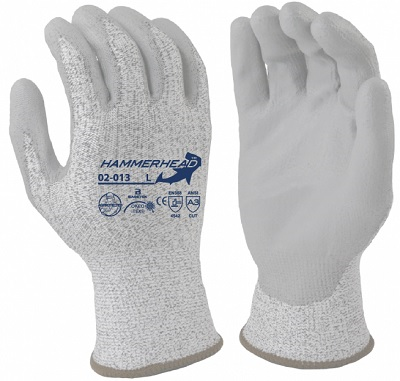 A3 PU Cut Resistant Basetek Polyurethan Coated Gloves - Dozen