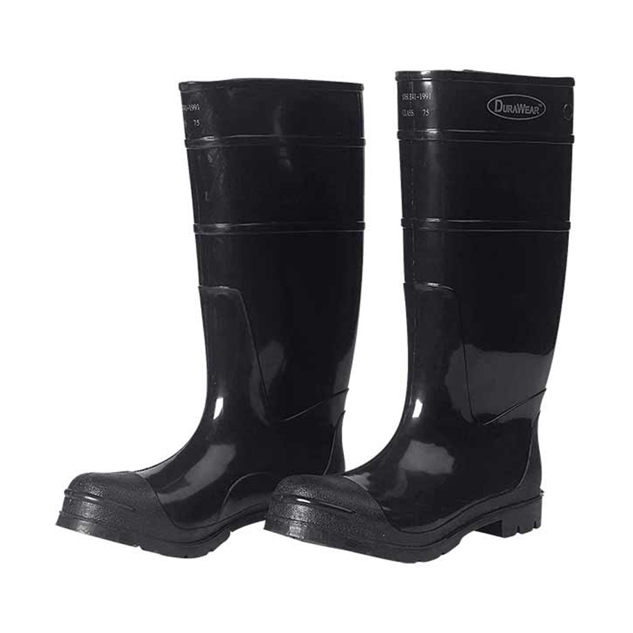 16" Plain Toe Black Boot