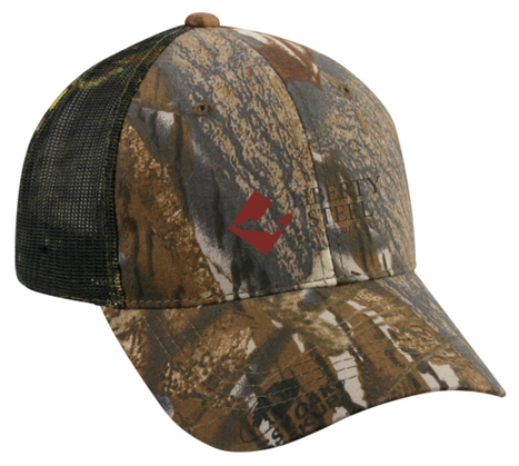 Load image into Gallery viewer, Liberty Steel - Outdoor Cap Adult Camo Hat w/ Camo Mesh Back
