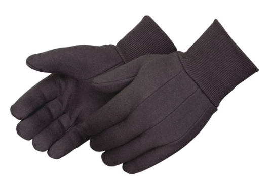 Brown Jersey Gloves - 12 Pack