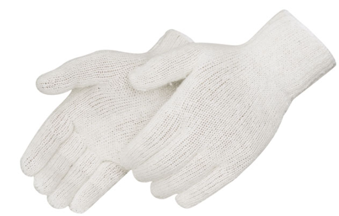 Reversible Cotton-Polyester Knit Gloves