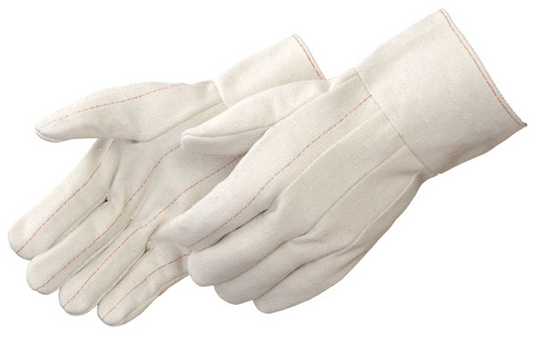Double Palm Cotton-Polyester Canvas Gloves - 12 Pack