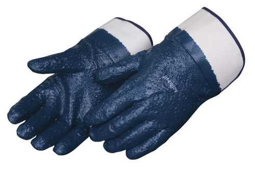 Rough Finish Blue Nitrile Gloves