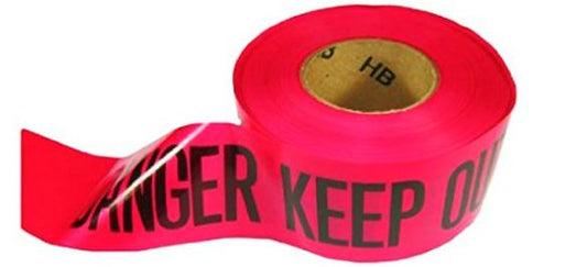 2.5 mil Red Danger Tape