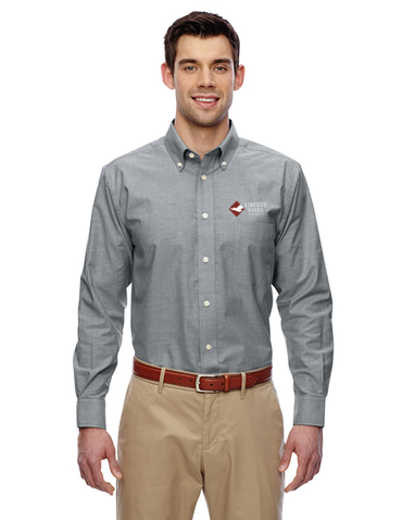 Load image into Gallery viewer, Liberty Steel - Harriton Men&#39;s Long Sleeve Oxford with Stain Release
