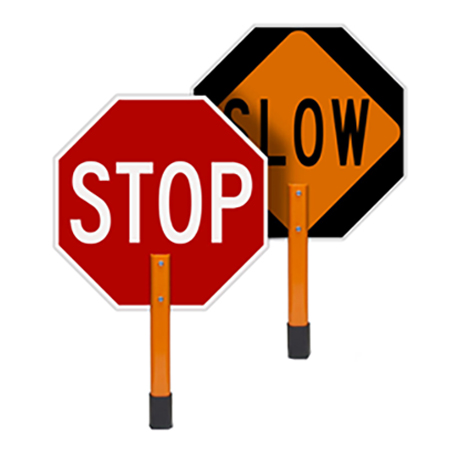 Non-Reflective Plastic Stop/Slow Paddle – US Safety Gear, Inc.