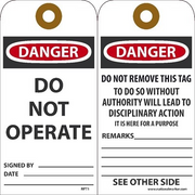 Danger Do Not Operate Tag