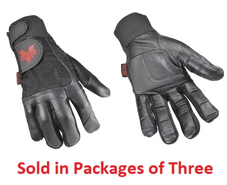 Valeo Full-Finger Anti-Vibe Gloves - 3 Pack